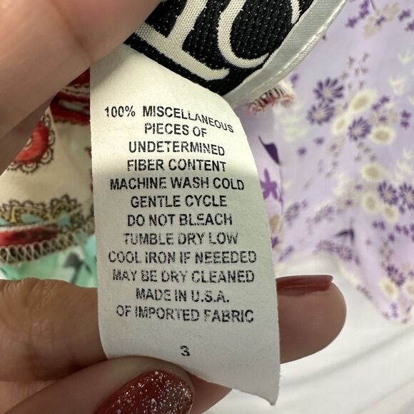 Vtg. Women’s Size 3XL Sheer Pastel Multi Floral Tunic‎ Top Shirt Long Sleeve USA - Picture 9 of 10